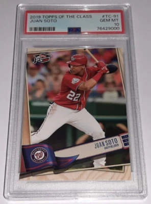 2019 Topps of the Class Juan Soto Card #TC-91 Graded PSA 10 Gem Mint Pop 5 - Image 1 of 2