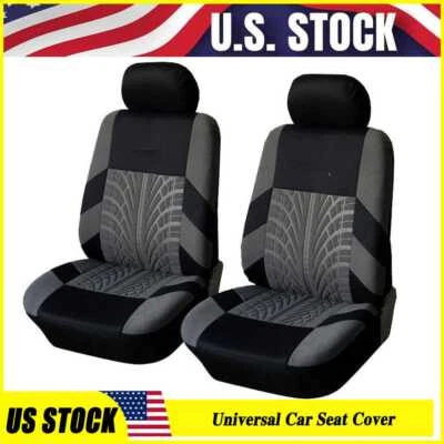 Pair For Chevrolet Polyester Cloth Car Truck Seat Covers Front 2-Seats Protector Foto 1 de 4
