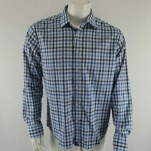 UNTUCKit Camicia Manica Lunga con Bottoni Uomo L Blu Bianco Elasticizzata - Foto 1 di 7