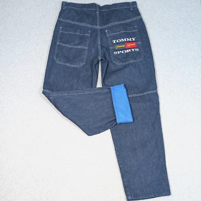 Tommy Hilfiger Sports Jeans Mens Size 36 ( 37 x 32.5 ) Baggy Skater Blue Cuff - Image 1 of 4
