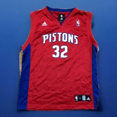 🔥Detroit Pistons Richard Hamilton #32 NBA adidas Youth Large Red Jersey Finals - Image 1 of 4