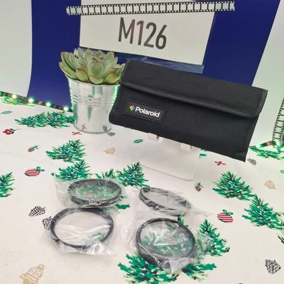 Polaroid 52mm Close-up Lens Set , 10x/+4/+2/+1 w/Case. Unused Condition. refB.N - Image 1 of 4