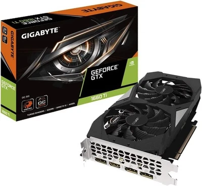 GIGABYTE GeForce GTX 1660 TI OC 6G GDDR6 Graphics Card GV-N166TOC-6GD (USED) - Image 1 of 4