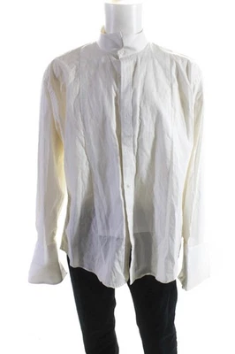 Bill Blass Mens Cotton Collared Button Up Long Sleeve Dress Shirt White Size 17 - Image 1 of 4