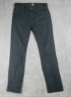 Pantalones J Crew Para Hombre 32x34 (32x32.5) Verde Pana 770 Pierna Recta Cordones Flexibles Foto 1 de 4