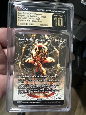 Iron Spider, Civil Warrior 0039 Mythic Borderless MTG Spiderman CGC Pristine 10 - Image 1 of 4