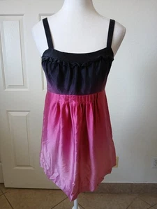 Kenzie Pretty Women's  Small 100% Silk Top Zipper Sleeveless Pink Purple Ombre - Picture 1 of 13