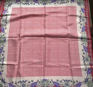 SAKS Fifth Avenue Paisley Checkered Floral Scarf - Picture 1 of 13