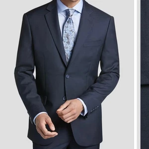 Pronto Uomo Platinum Executive Fit Navy Blue 100% Wool Suit Jacket 52 Regular - Picture 1 of 11