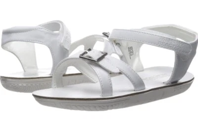 Kenneth Cole 反应女孩蹒跚学步的小孩 4-5 岁踝带凉鞋白色 — 第 1/4 张图片