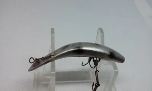 Vintage HELIN FLATFISH F7 Silver/Black Dot 2 1/4" Wood Crankbait Fishing Lure - Picture 1 of 7