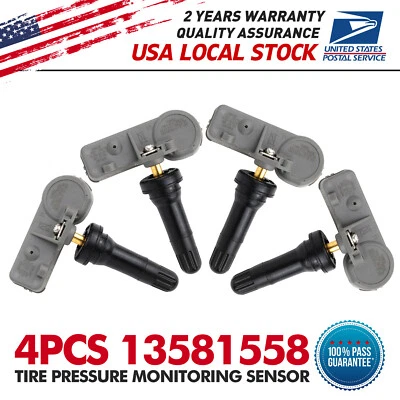 Sensor de presión de neumáticos para Chevrolet Cruze 2010-2019 rueda de monitoreo 13581558 4x Foto 1 de 4