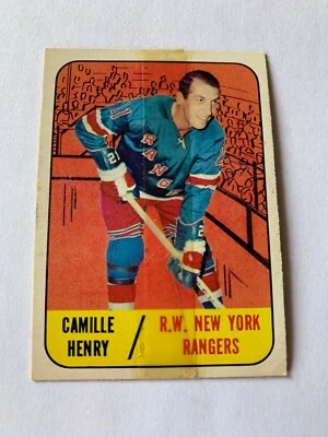 Topps Hockey 1967-68 Camille Henry New York Rangers card #26 - Image 1 of 2