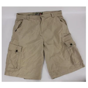 Quicksilver Vintage Cargo Baggy Y2K Casual Shorts Size Large 36 W Beige Article - Picture 1 of 7