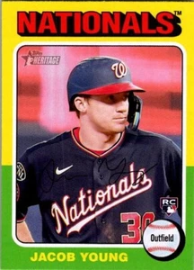 2024 Topps Heritage #394 Jacob Young Rookie Card National - Bild 1 von 2
