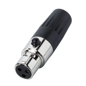 MINI CANNON XLR Femmina Volante 3 Poli, in metallo, Guidacavo in PVC - XLR3FXS - Foto 1 di 1
