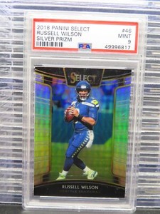 2018 Panini Select Russell Wilson Concourse Silver Prizm #46 PSA 9 Seahawks MINT