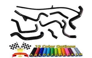 Silicone Radiator Hose For VW Corrado VR6 12V 2.8 LHD 1992 1993 1994 1995 BLACK - Picture 1 of 5
