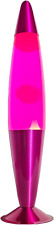 16 Inch Pink Magma Lamp, 2 Bulbs, Pink Lamp, White Wax Pink Liquid, Relaxing Nig