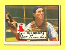 1952 Topps Baseball #121 - GUS NIARHOS  -  Boston Red Sox  -  Red Back   -  G-VG
