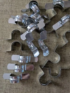 Rigid Pipe Strap, 24pcs (20mm) Carbon Steel U Bracket Tension Tube Clip - Picture 1 of 4