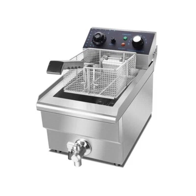 Freidora de grasa profunda de gran capacidad Freidora extendida de un solo cilindro con control de temperatura Foto 1 de 4