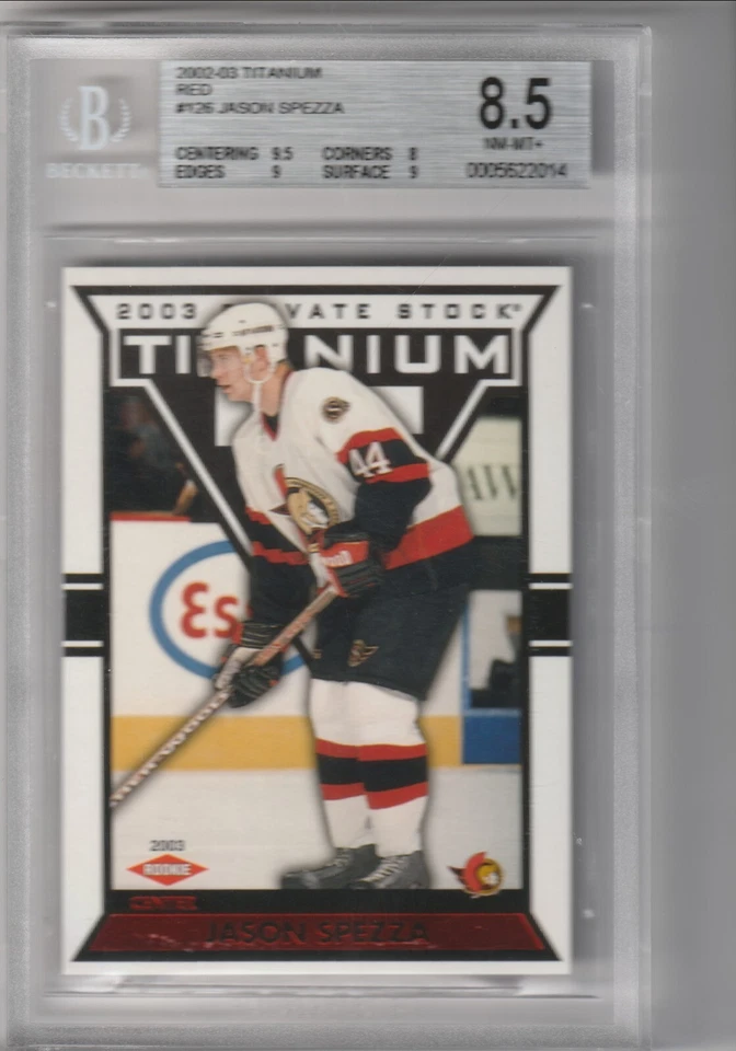   2002-03 Titanium Red #126 Jason Spezza 014/299 Beckett 8.5 Ottawa Senators - Image 1 of 1