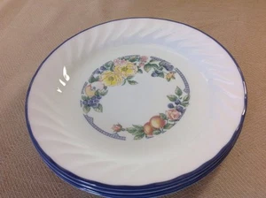 4 Corning Corelle ORCHARD ROSE 7-1/4"  Salad Plates Bread And Butter - Picture 1 of 5
