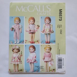 McCalls M6573 18" Doll Clothes Uncut Pattern Pearl Louise 6 Outfits Accessories - Picture 1 of 10