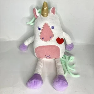 Animal Adventure Valentine Lankies Unicorn Plush 14” Stuffed Animal Heart 2019 - Picture 1 of 8