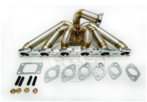 3mm SS304 T3 Flange Top Mount Manifold for R32 R33 RB20DET RB20 RB25 RB25DET - Picture 1 of 8