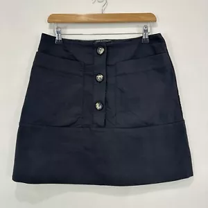 Cue Skirt Women 12 (76cm Waist) Black A Line Knee Length Lined Made in Australia - Foto 1 di 8