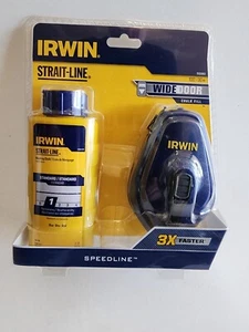 Juego combinado de carrete Irwin línea recta con tiza recuperación rápida 100 ' azul 4 OZ - Imagen 1 de 2