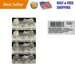 Long-Lasting 8-Pack LR44 Alkaline Batteries - Ideal for Watches & Electronics - Picture 1 of 3