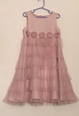 Vestido Marks & Spencer 'Autógrafo' Feminino Acabamento Floral Tamanho 7 Anos em Rosa Rosa - Imagem 1 de 4