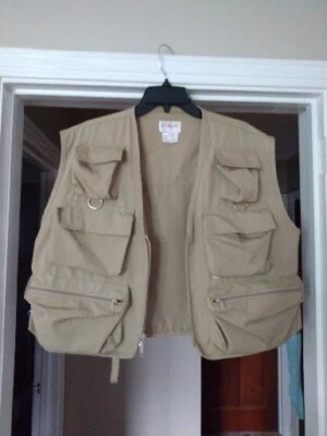 Chaleco utilitario vintage Orvis pesca con mosca carga exterior bolsillos bolsillos! Foto 1 de 4