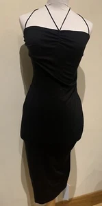 RRP£80 BNWT AZURIERA Leonie Dress- Black SzSmall 100% Cotton - Picture 1 of 6