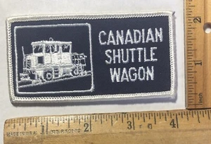 Vintage Canadian Shuttle Wagon Logo Bügelbild Patch Eisenbahn Triebwagen Zug Canada - Bild 1 von 2