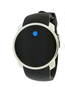 MOVADO BOLD $595 MEN'S TOUCH DIGITAL BLACK SILICONE SWISS WATCH 3600146 - Picture 1 of 2