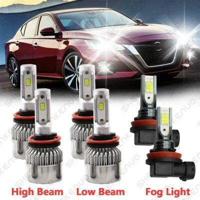 For 2007-2018 Nissan Altima Combo LED Headlight High/Low & Fog light bulbs Kit - Image 1 of 4