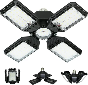 150W LED Garage Light, 15000Lm, 4 Adjustable Panels, E26/E27, High Bay Light - Picture 1 of 7