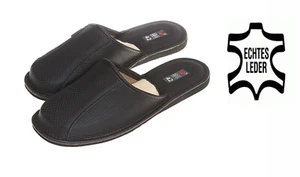 Herren Echtleder Leder HausSchuhe  Pantoffeln Latschen Schlappen Gr.40-46 #247# - Bild 1 von 4