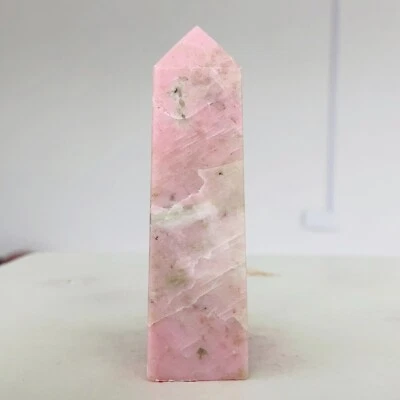 74g Natural America Pink Rhodonite Quartz Crystal Obelisk Mineral Healing D946 - Image 1 of 4