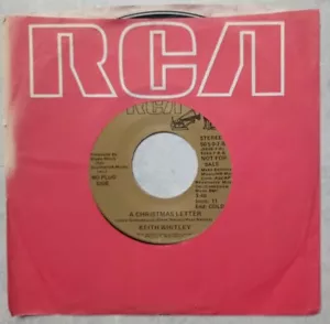 KEITH WHITLEY A CHRISTMAS LETTER no plug side PROMO 45 RPM vinyl Pake McEntire - Picture 1 of 4