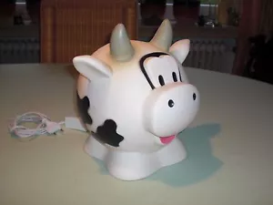 Kuh Lampe weiß - Tisch Leuchte Nachtlicht Schlummerlicht Tischlampe - Bild 1 von 7