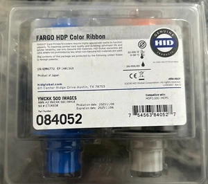 HID Fargo 084052 HDP YMCKK Color Ribbon 500 Images for HDPii HDP5000 - Picture 1 of 2