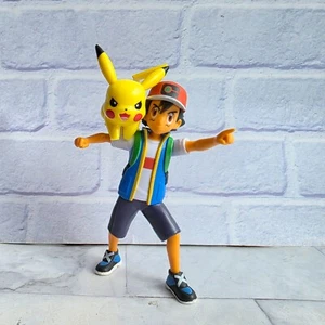 Pokemon Ash Ketchum + Pikachu Battle Figur - Bild 1 von 3