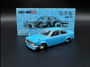 1:64 KAIDO☆HOUSE Mini GT 042 BLUE DATSUN 510 Street Tanto DANIEL WU NEW Sealed - Picture 1 of 4