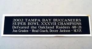 Tampa Bay Buccaneers Super Bowl 37 Nameplate For A Football Jersey Case 1.25 X 6 - Picture 1 of 12