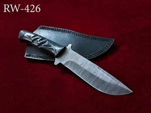 9.7" SEO Handmade  Full Tang Damascus  Hunting Camp Skinning Knife RW-426 - Picture 1 of 7